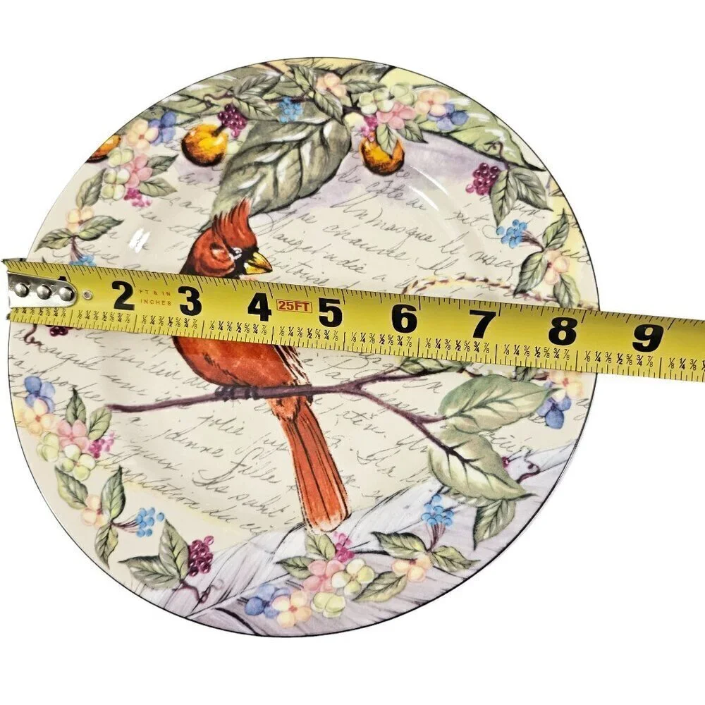 American Atelier At Home Morning Song Bird Salad Luncheon Plates – Set of 3